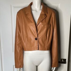 7 For All Mankind Pleather Blazer